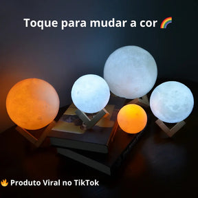 Luminária Lua 3D